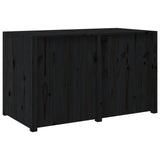 NNEVL Outdoor Kitchen Cabinet Black 106x55x64 cm Solid Wood Pine