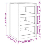 NNEVL Outdoor Kitchen Cabinet 55x55x92 cm Solid Wood Douglas