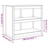 NNEVL Outdoor Kitchen Cabinet White 106x55x92 cm Solid Wood Pine