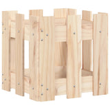 NNEVL Garden Planter with Fence Design 30x30x30 cm Solid Wood Pine