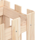 NNEVL Garden Planter with Fence Design 30x30x30 cm Solid Wood Pine