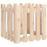 NNEVL Garden Planter with Fence Design 50x50x50 cm Solid Wood Pine