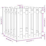 NNEVL Garden Planter with Fence Design 50x50x50 cm Solid Wood Pine