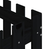 NNEVL Garden Planter with Fence Design Black 50x50x50 cm Solid Wood Pine