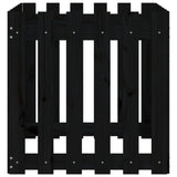 NNEVL Garden Planter with Fence Design Black 60x60x60 cm Solid Wood Pine
