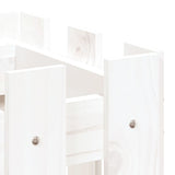 NNEVL Garden Planter with Fence Design White 60x30x30 cm Solid Wood Pine