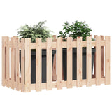 NNEVL Garden Raised Bed with Fence Design 100x50x50 cm Solid Wood Pine