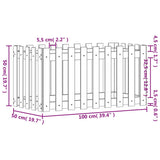 NNEVL Garden Raised Bed with Fence Design 100x50x50 cm Solid Wood Pine