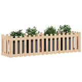NNEVL Garden Raised Bed with Fence Design 200x50x50 cm Solid Wood Pine