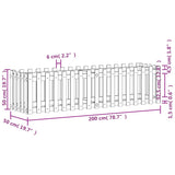 NNEVL Garden Raised Bed with Fence Design 200x50x50 cm Solid Wood Douglas