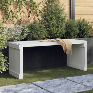 NNEVL Garden Bench Extendable White 212.5x40.5x45 cm Solid Wood Pine