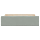 NNEVL Bed Drawers 2 pcs Light Grey Engineered Wood and Velvet