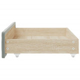 NNEVL Bed Drawers 2 pcs Light Grey Engineered Wood and Velvet