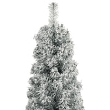 NNEVL Slim Christmas Tree with Stand and Flocked Snow 270 cm PVC