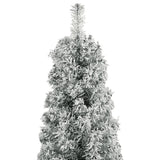 NNEVL Slim Christmas Tree with Stand and Flocked Snow 300 cm PVC