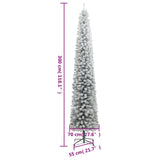 NNEVL Slim Christmas Tree with Stand and Flocked Snow 300 cm PVC