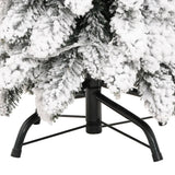 NNEVL Artificial Pre-lit Christmas Tree with 130 LEDs and Flocked Snow 210 cm