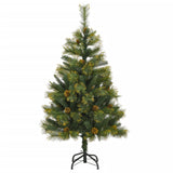 NNEVL Artificial Hinged Christmas Tree with Cones 150 cm