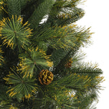 NNEVL Artificial Hinged Christmas Tree with Cones 150 cm