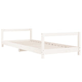 NNEVL Kids Bed Frame White 90x190 cm Solid Wood Pine