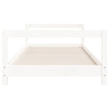 NNEVL Kids Bed Frame White 90x190 cm Solid Wood Pine