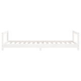 NNEVL Kids Bed Frame White 90x190 cm Solid Wood Pine