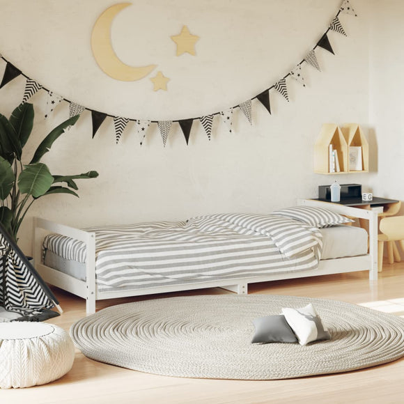 NNEVL Kids Bed Frame White 90x190 cm Solid Wood Pine