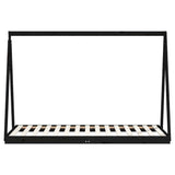 NNEVL Kids Bed Frame Black 90x190 cm Solid Wood Pine