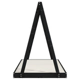 NNEVL Kids Bed Frame Black 90x190 cm Solid Wood Pine