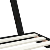 NNEVL Kids Bed Frame Black 90x190 cm Solid Wood Pine