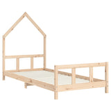 NNEVL Kids Bed Frame 92x187 cm Single Solid Wood Pine