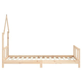 NNEVL Kids Bed Frame 92x187 cm Single Solid Wood Pine