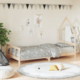NNEVL Kids Bed Frame 92x187 cm Single Solid Wood Pine