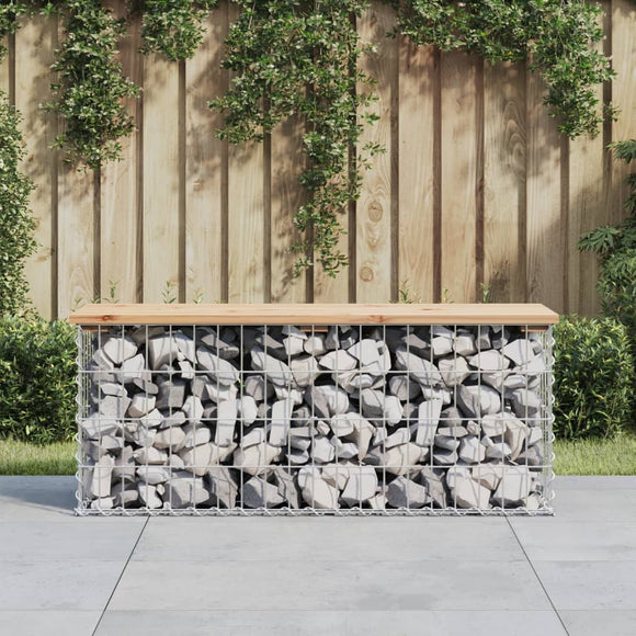NNEVL Garden Bench Gabion Design 103x31.5x42 cm Solid Wood Pine