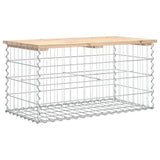 NNEVL Garden Bench Gabion Design 83x44x42 cm Solid Wood Pine