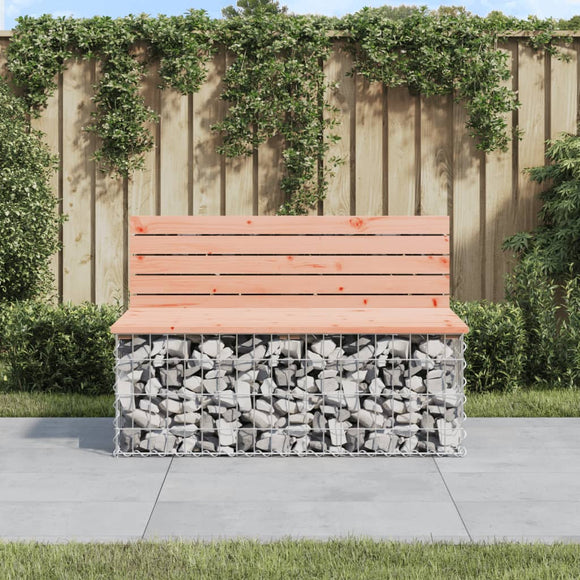 NNEVL Garden Bench Gabion Design 103x70x65 cm Solid Wood Douglas