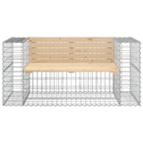 NNEVL Garden Bench Gabion Design 143x71x65.5 cm Solid Wood Pine
