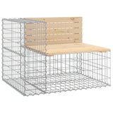NNEVL Garden Bench Gabion Design 92x71x65.5 cm Solid Wood Pine
