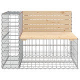 NNEVL Garden Bench Gabion Design 92x71x65.5 cm Solid Wood Pine