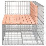 NNEVL Garden Bench Gabion Design 122x71x65.5 cm Solid Wood Douglas