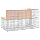 NNEVL Garden Bench Gabion Design 122x71x65.5 cm Solid Wood Douglas