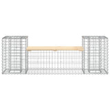 NNEVL Garden Bench Gabion Design 183x41x60.5 cm Solid Wood Pine