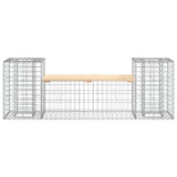 NNEVL Garden Bench Gabion Design 183x41x60.5 cm Solid Wood Pine