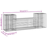 NNEVL Garden Bench Gabion Design 183x41x60.5 cm Solid Wood Pine
