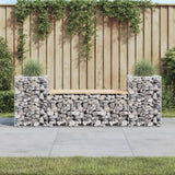 NNEVL Garden Bench Gabion Design 183x41x60.5 cm Solid Wood Pine