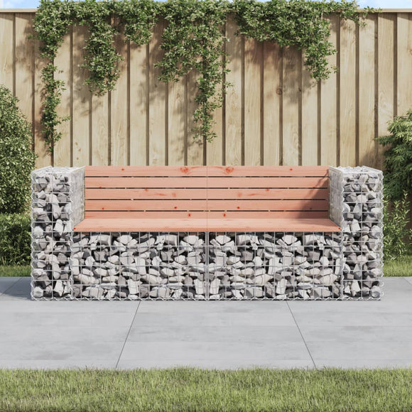 NNEVL Garden Bench Gabion Design 184x71x65.5 cm Solid Wood Douglas