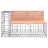 NNEVL Garden Bench Gabion Design 347x71x65.5 cm Solid Wood Douglas