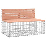 NNEVL Garden Bench Gabion Design 347x71x65.5 cm Solid Wood Douglas