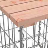 NNEVL Garden Bench Gabion Design 347x71x65.5 cm Solid Wood Douglas