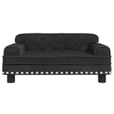 NNEVL Kids Sofa Black 70x45x30 cm Velvet
